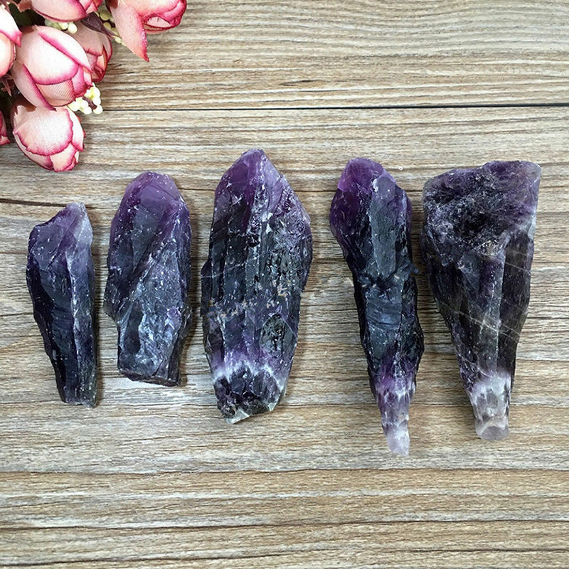 Popular 100g Natural Purple Amethyst Point Quartz Crystal Rough Rock Specimen Rf