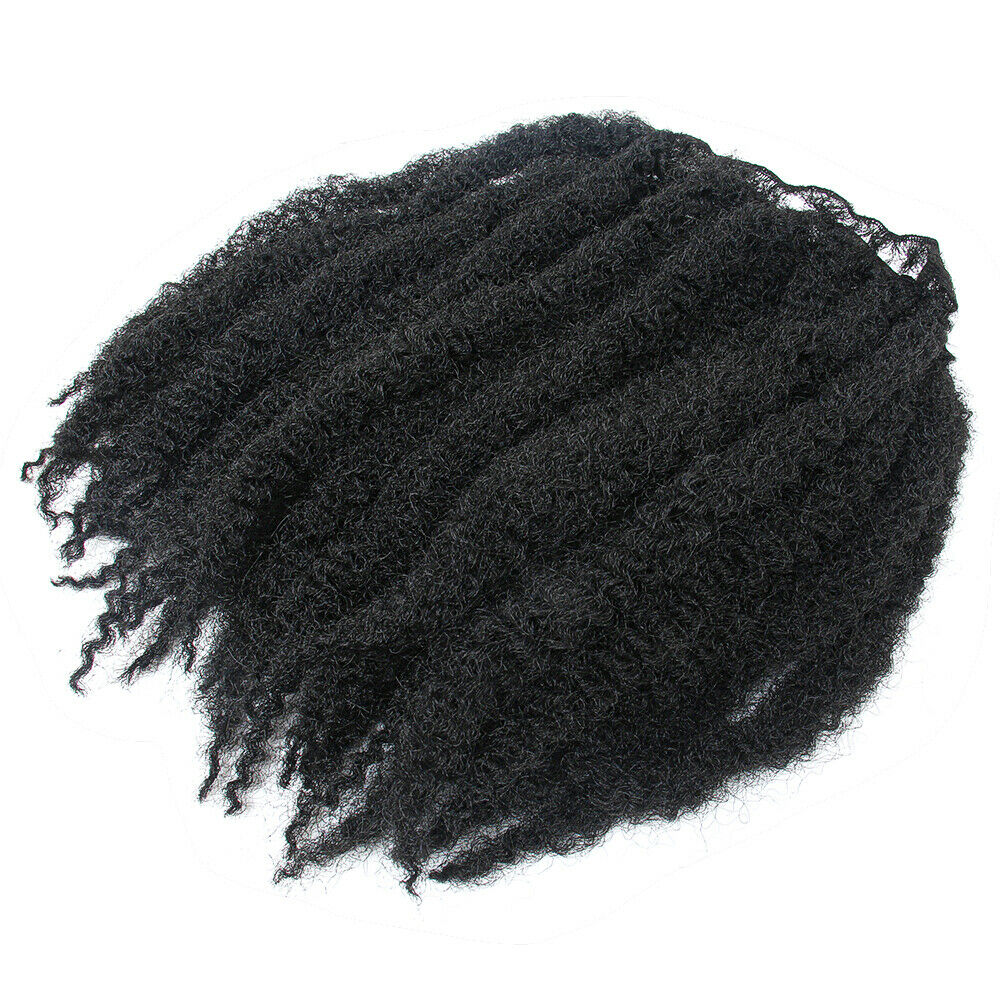 14" Afro Kinky Curly Hair Weaves Synthetic Marley Twist Weaving Hair Enxteions