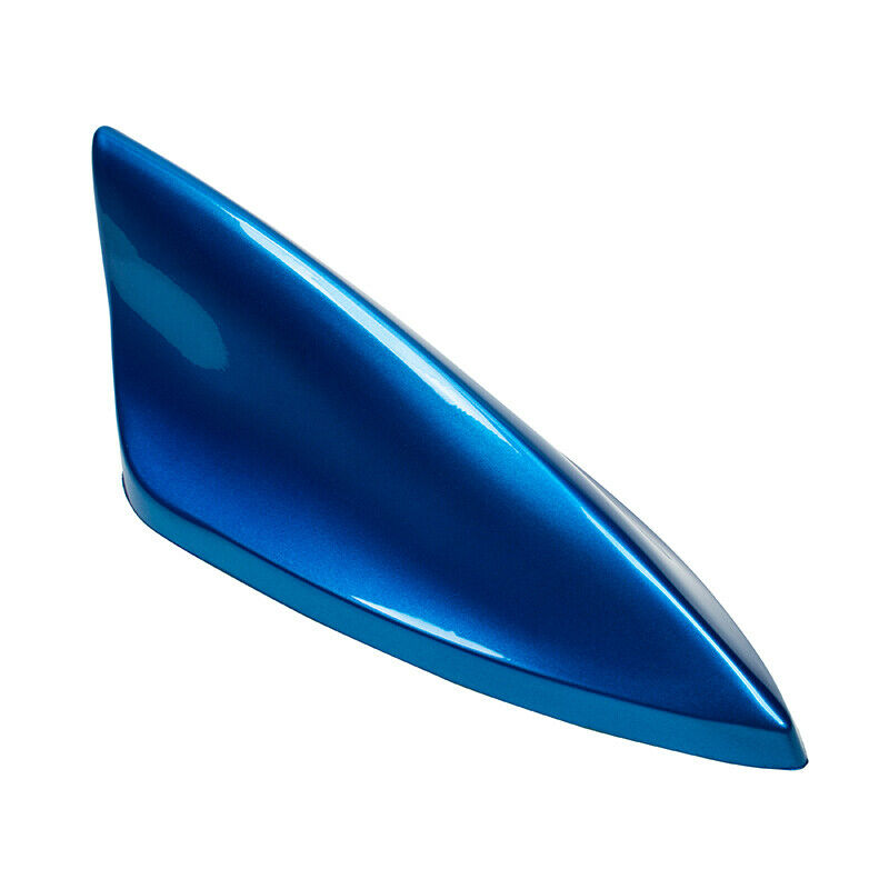 1x Blue Car Roof Shark Fin Style Antenna AM/FM Radio Signal Aerial Decor Cover