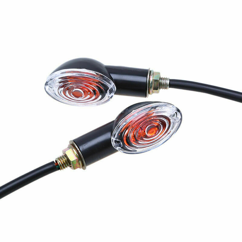 Universal Motorcycle Turn Signal Indicator Light  Lamp 12V Clear Lens