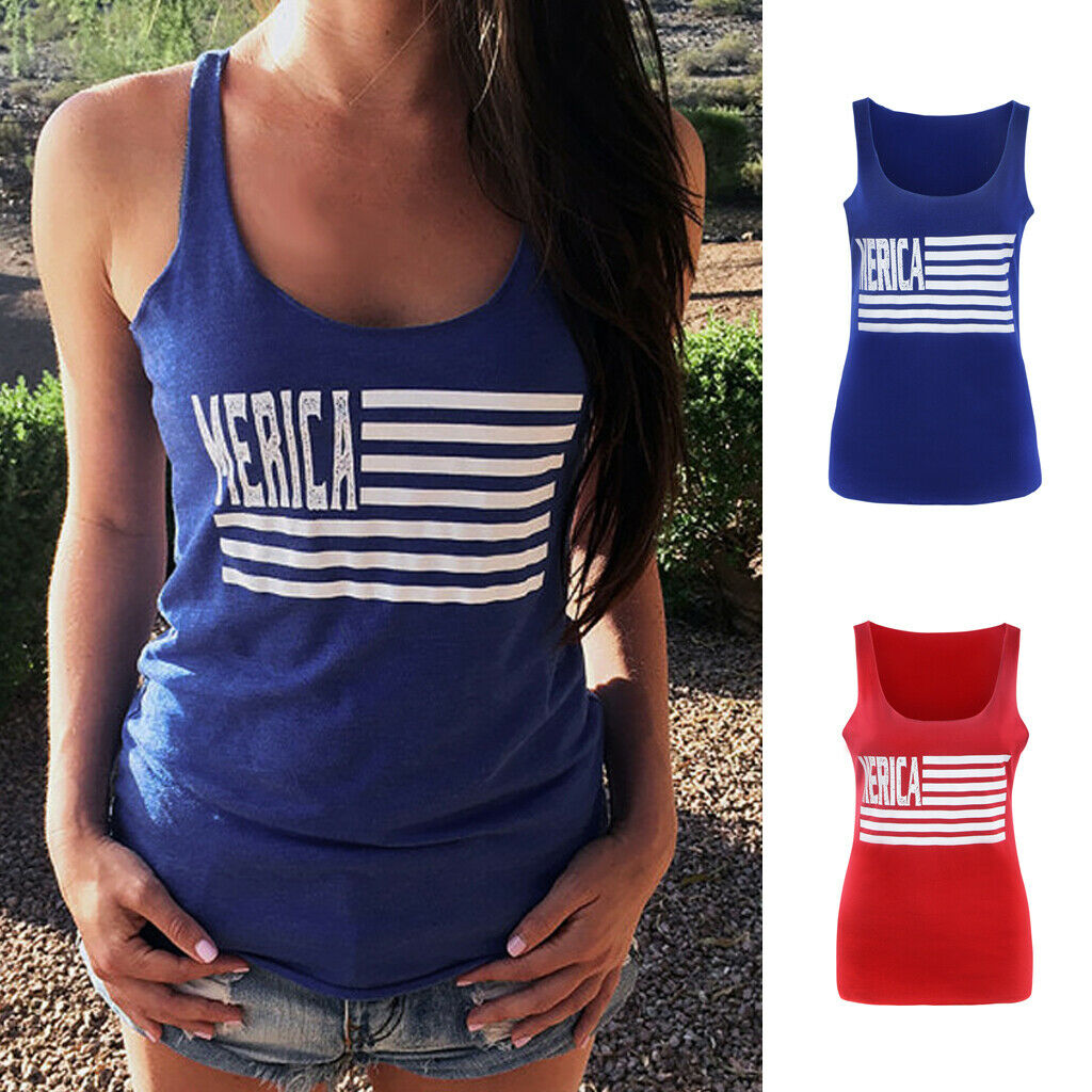 Fashion Women Vest Sleeveless Shirt Blouse Summer Casual Loose Tops Blue XL