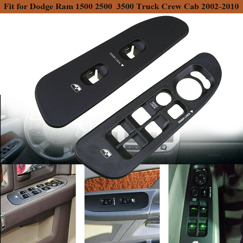 2X Door Panel Window Switch Control Bezel For Dodge Ram 1500 2500 3500 2003-05