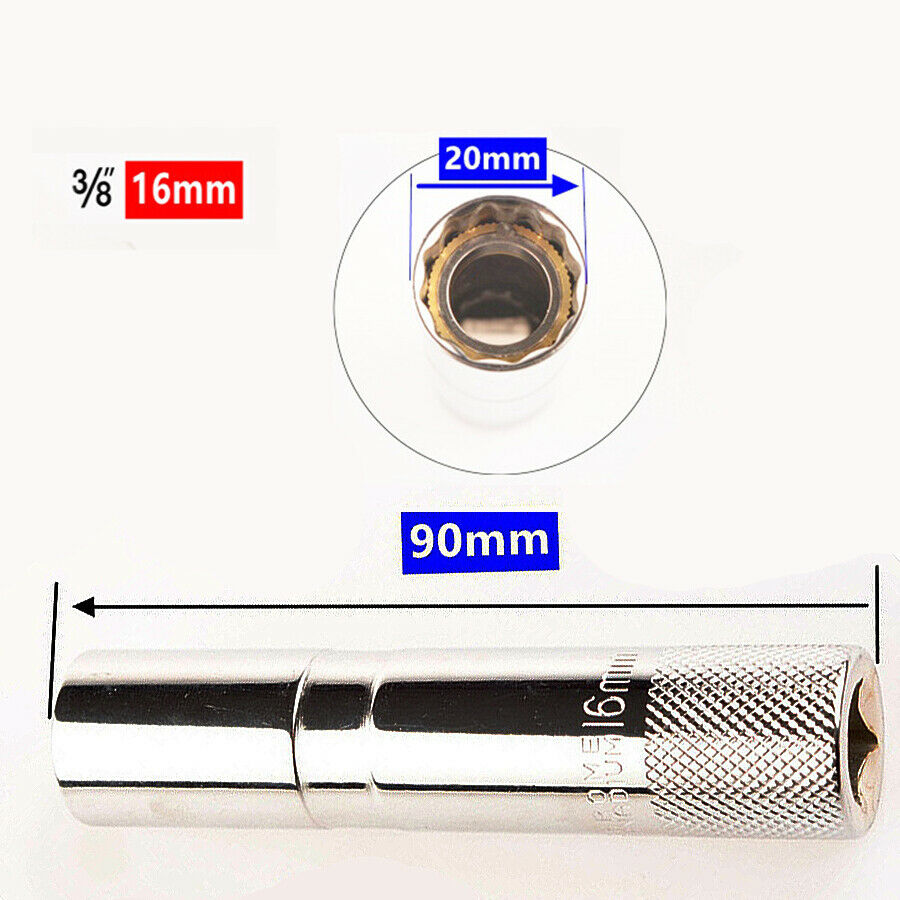 3/8'' 90MM Super Magnetic Spark Plug Sleeve Lengthening For all 16MM spark plugs