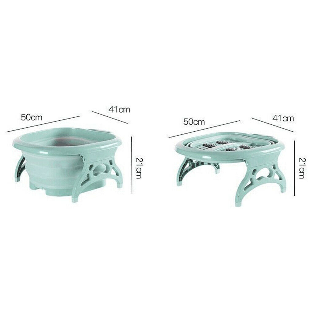 Foot Spa Basin Foot Massage Tub Relief Feet Fatigue Save Space Green