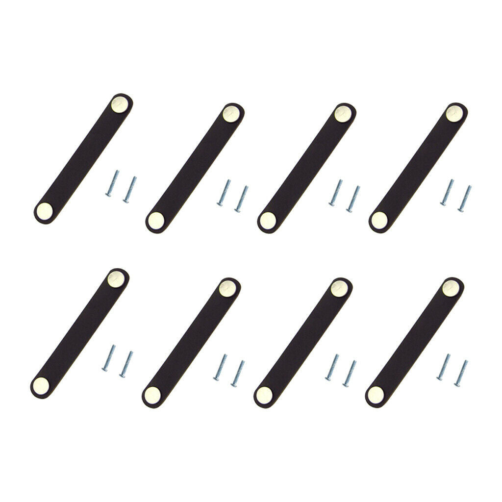 8x Handmade Leather Suitcase Handle Drawer Cabinet Leather Handle Pulls Knob