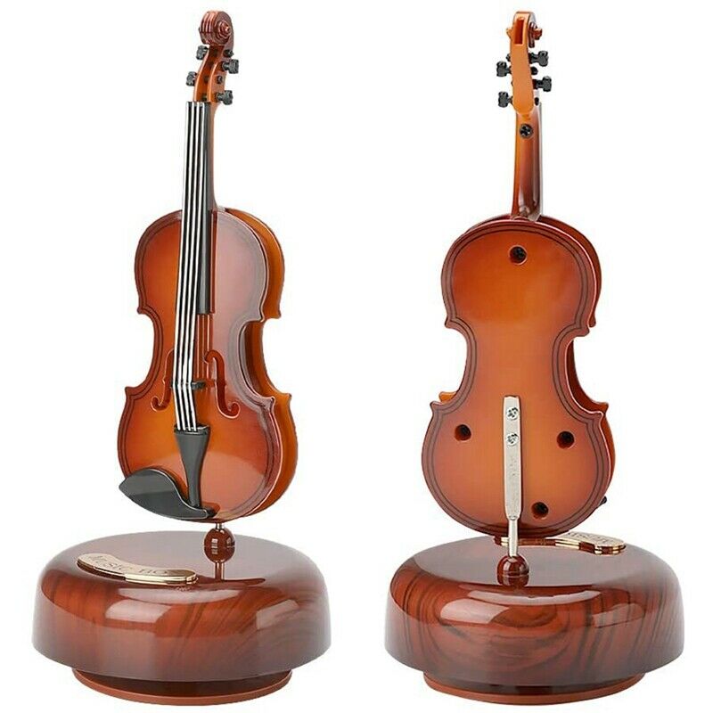 Violin Music Box, Rotating Musical Base, Classical Music Box Instrument, GifW8Z5