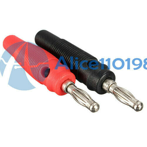 2PCS Nickel Plated Solderless Speaker Banana Plug Audio Jack Connector