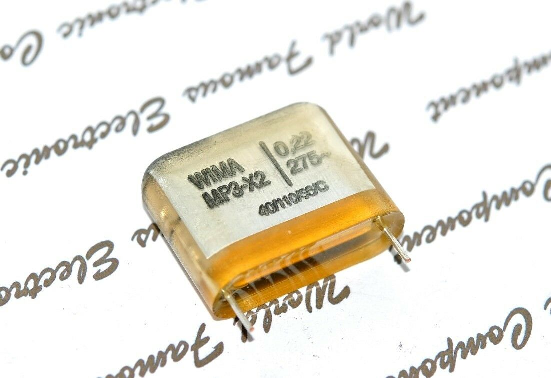 2pcs - WIMA MP3-X2 0.22uF 275Vac pitch:22.5mm X2 Capacitor MPX21W3220FI00MSSD