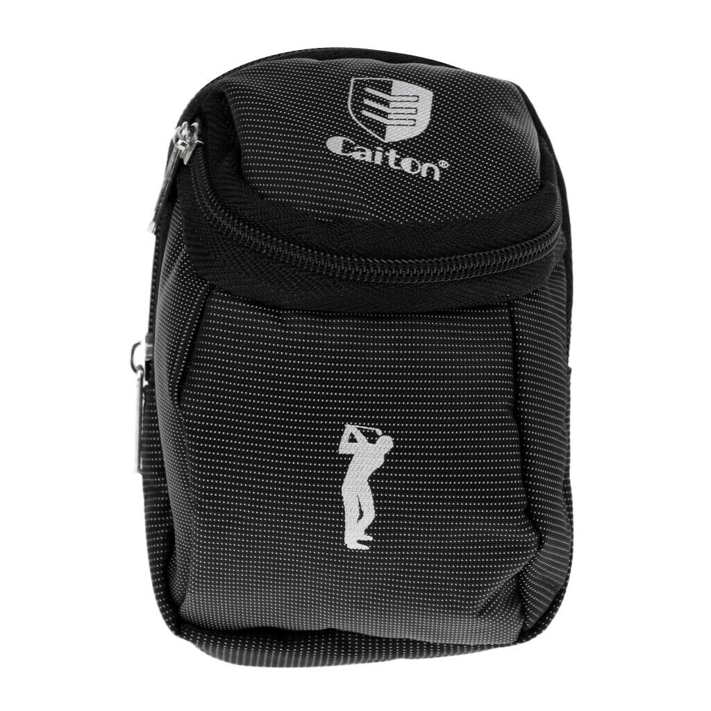 Portable Canvas Golf Ball Holder Bag Pouch Accessories Black Tees Golfer