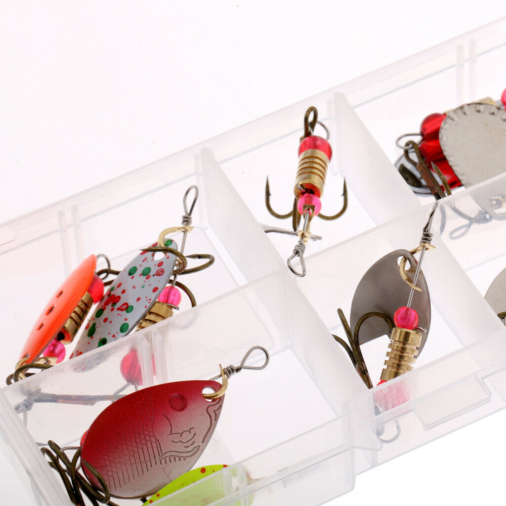 10 Pcs Artificial Fishing Lure Hard Metal Sequins Lures Fishing Baits Hooks