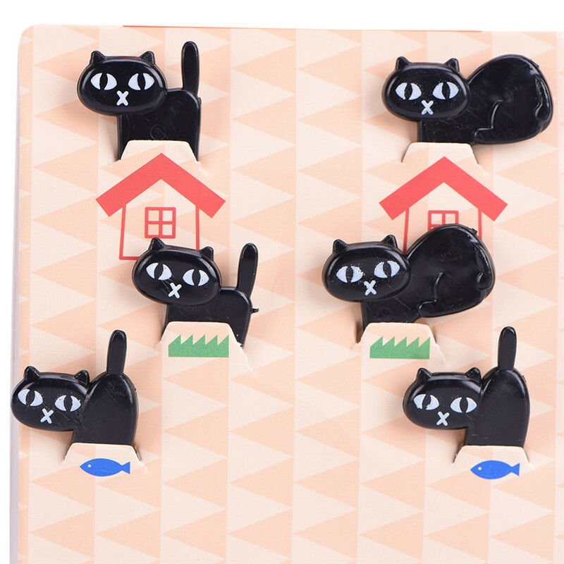 Black Cat Fruit Forks Cute Cartoon Plastic Fork Kitten Bento Decoration La.l8
