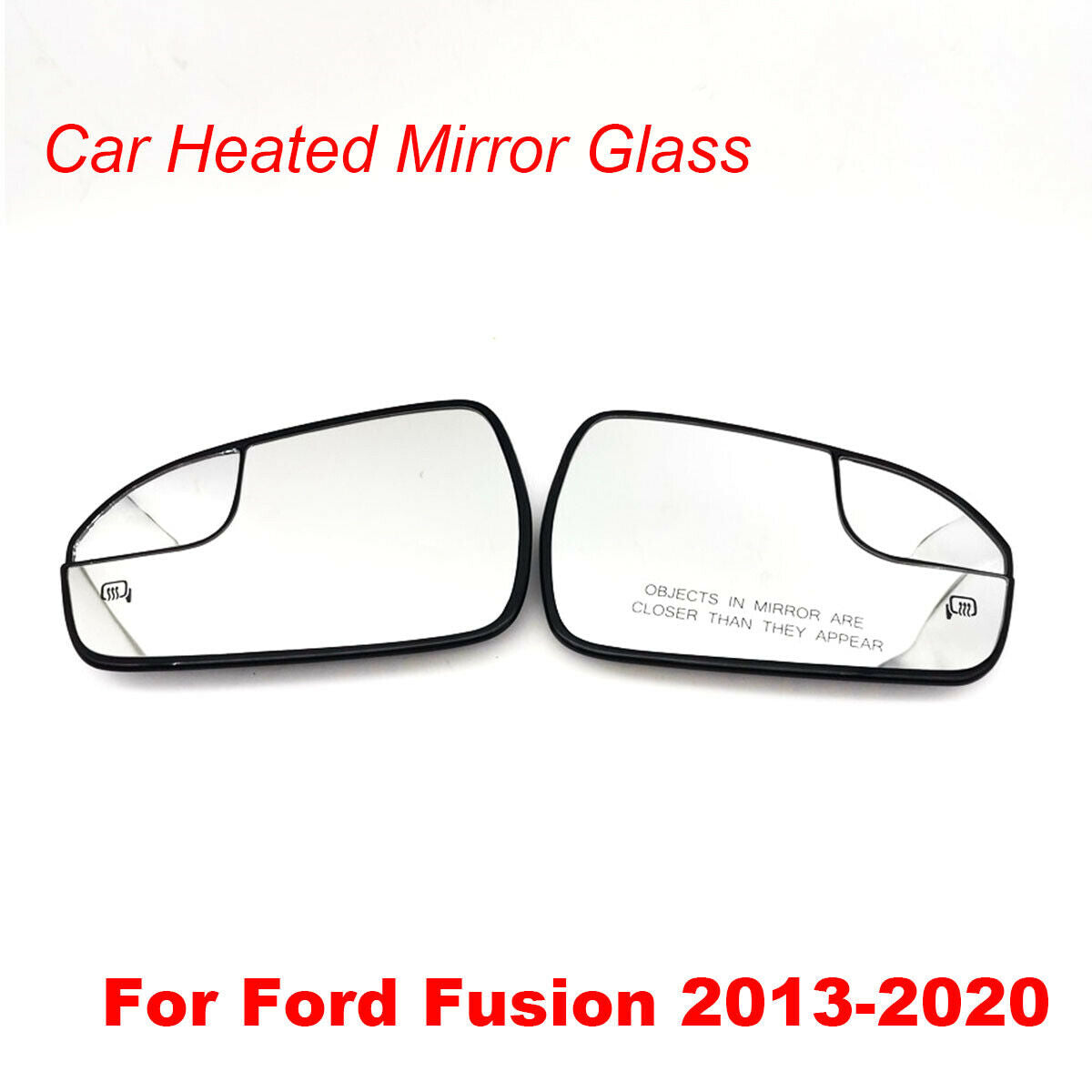 1 Pair of Car Heated Mirror Glass (Left + Right) For Ford Fusion 2013-2020