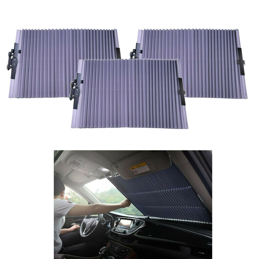 3-pack SUV Vehicle Retractable Sun Shade Cover UV-protection 51.2x18.1 inch