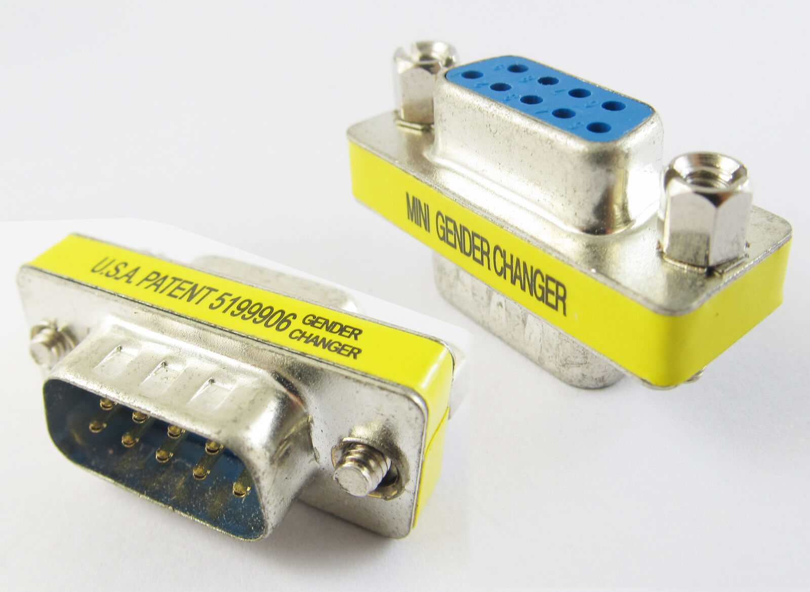 12pcs New RS-232 DB9 9-pin Female to D-Sub Male Plug Serial Mini Gender Changer