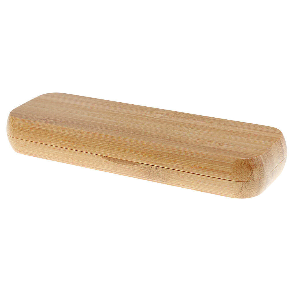 3pcs Bamboo Fountain Pen Display Box Case Container Gift Craft Decor Beige