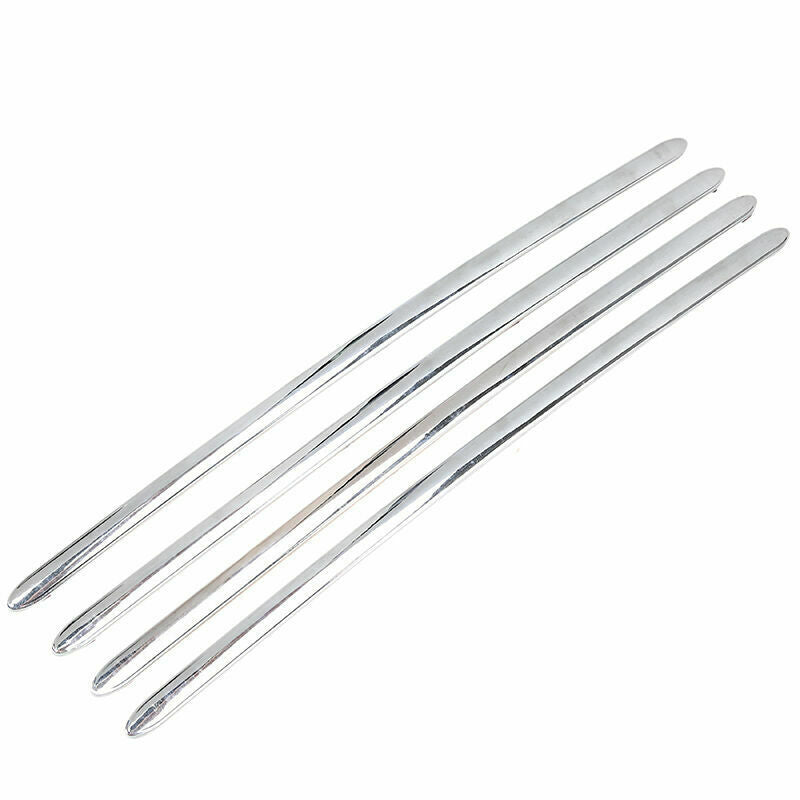 4Pcs Chrome Car Front Rear Anti-rub Protector Corner Bumper Scratch Guard Bar