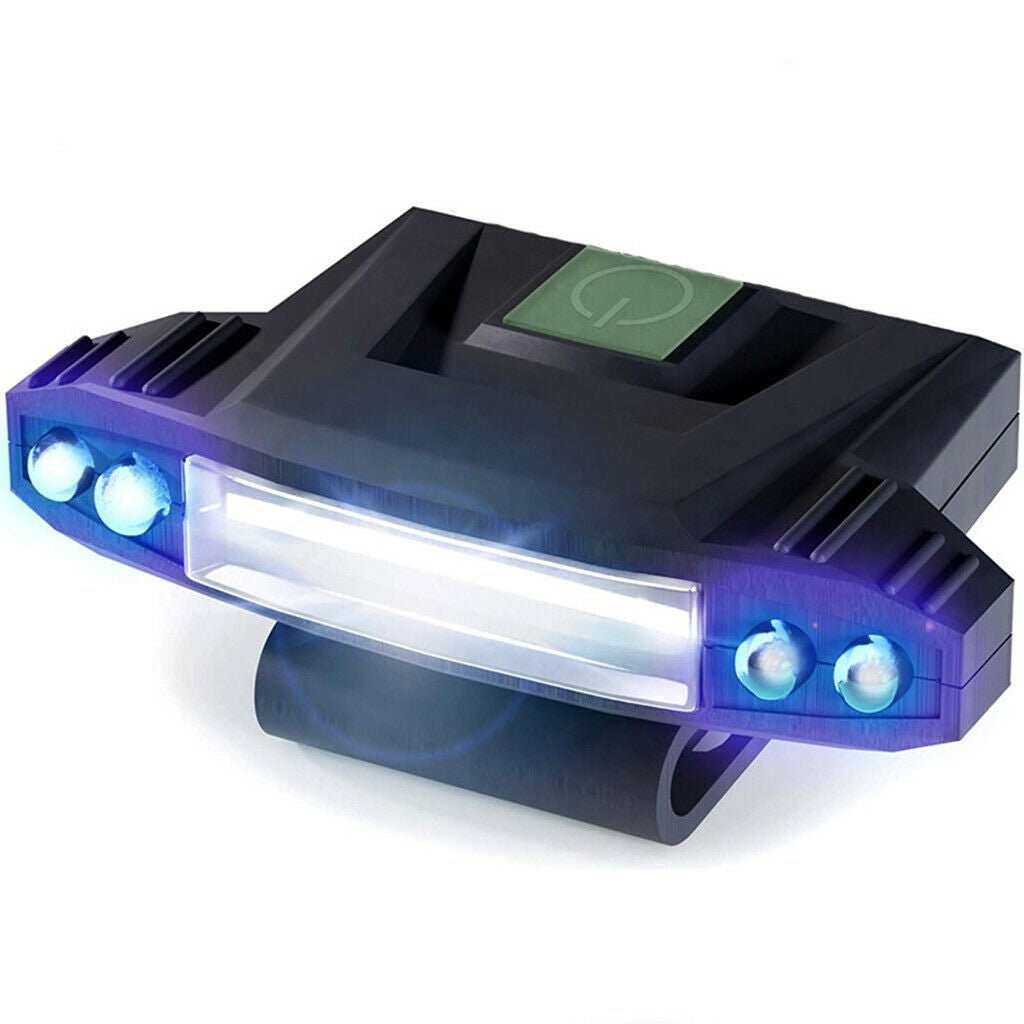 Portable COB Head Lamps Outdoor Hat Clip Light 4 Modes Flashlight Hiking Fishing