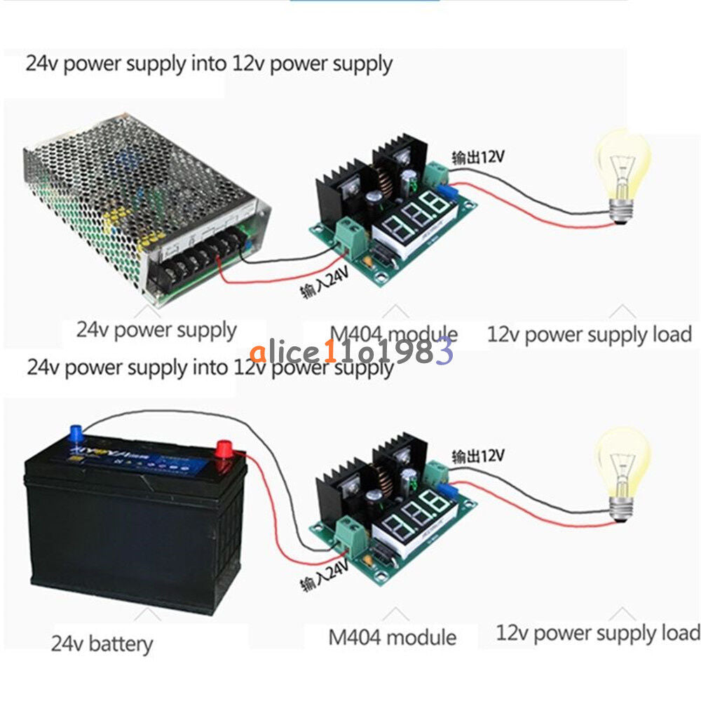 DC 4-40V to 1.25-36V Step Down PWM 8A Regulator Power Digital Display XL4016E1