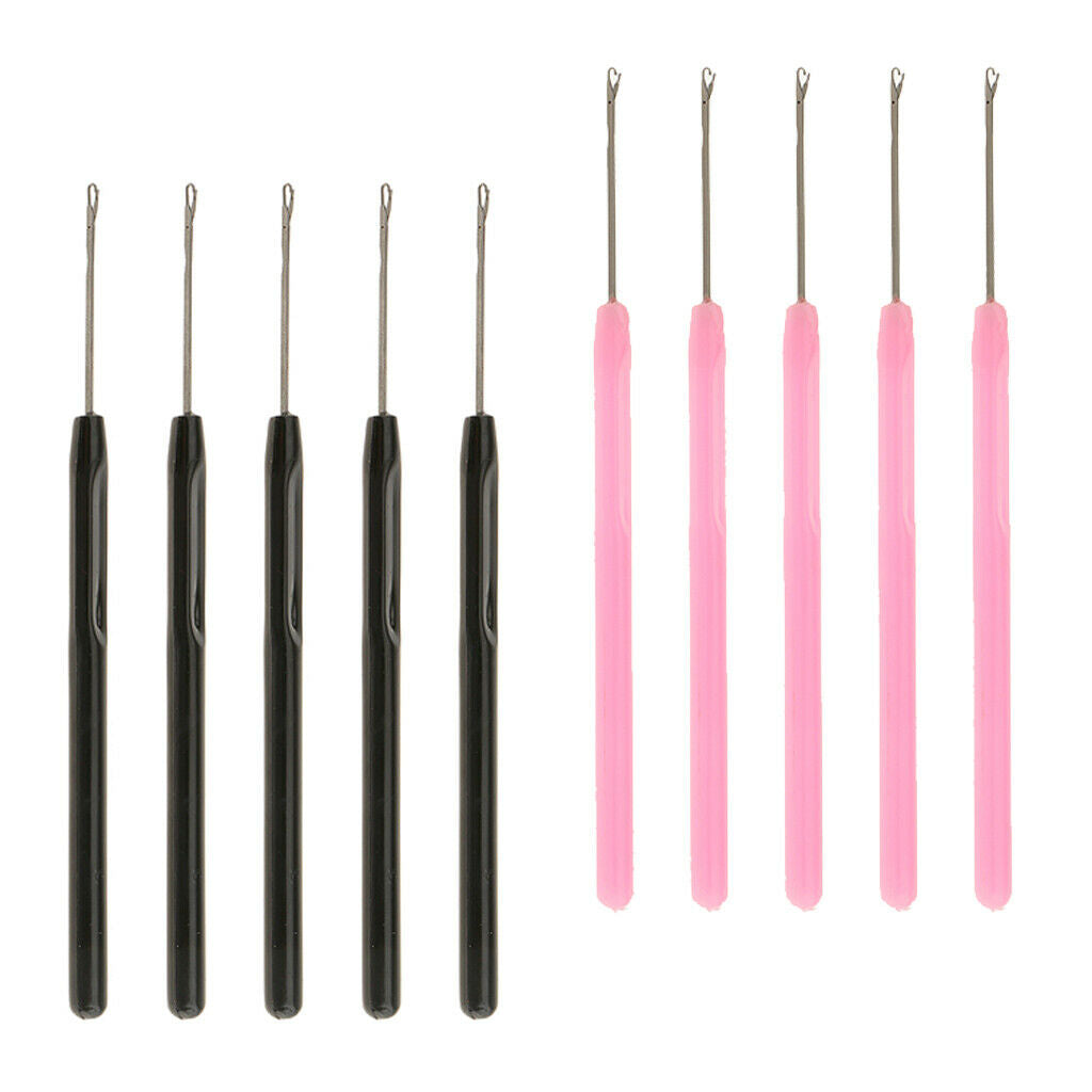 10 pieces hair extension hook needles set for hair extensions micro ring