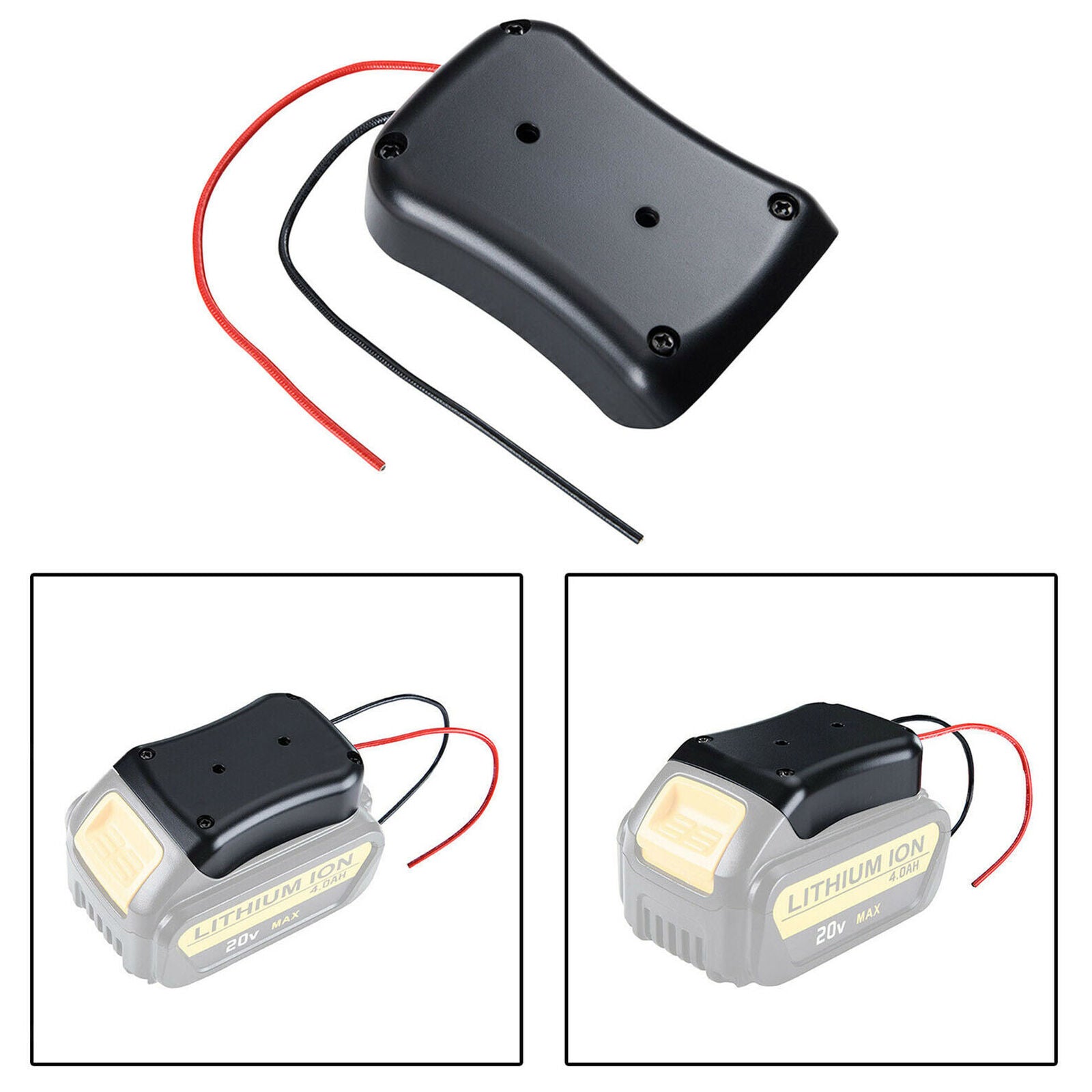 Wired Battery Adapter for Dewalt 18V Dock Power Connector 12 Gauge Robotics