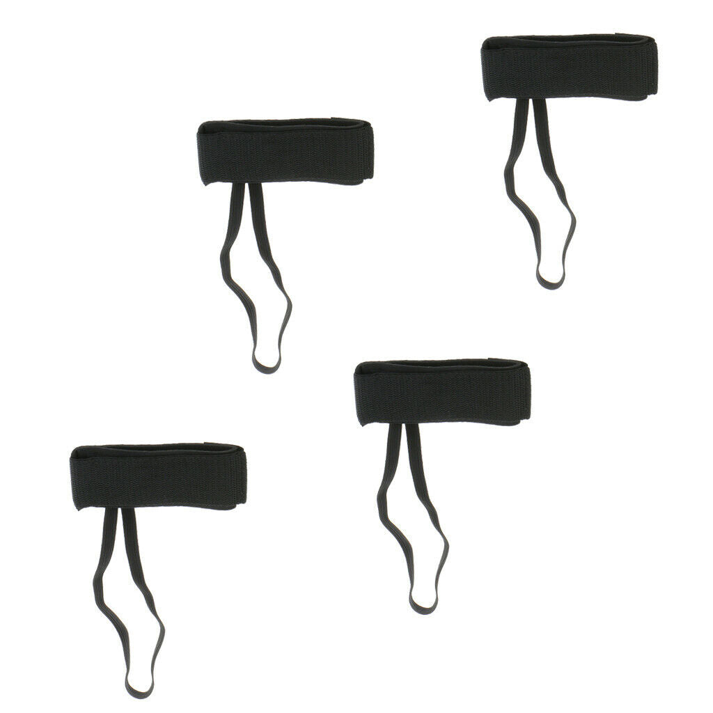 2 pairs of black fin holder fin straps for swimming snorkeling and