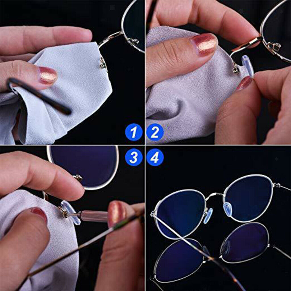 10x Anti-Slip Silicone Nose Pads for Eyeglass Sunglass Glasses Spectacles Tool