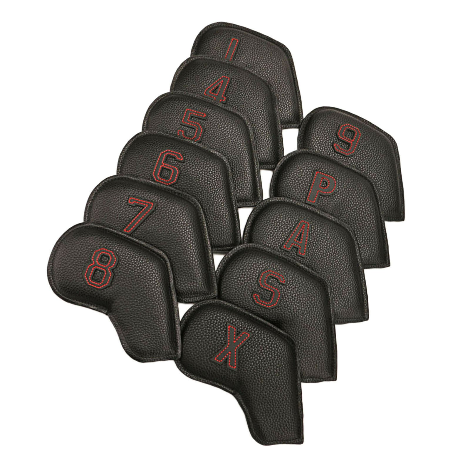 11pcs/set PU Golf Club Iron Cover Protector Headcover Fits All Driver Clubs