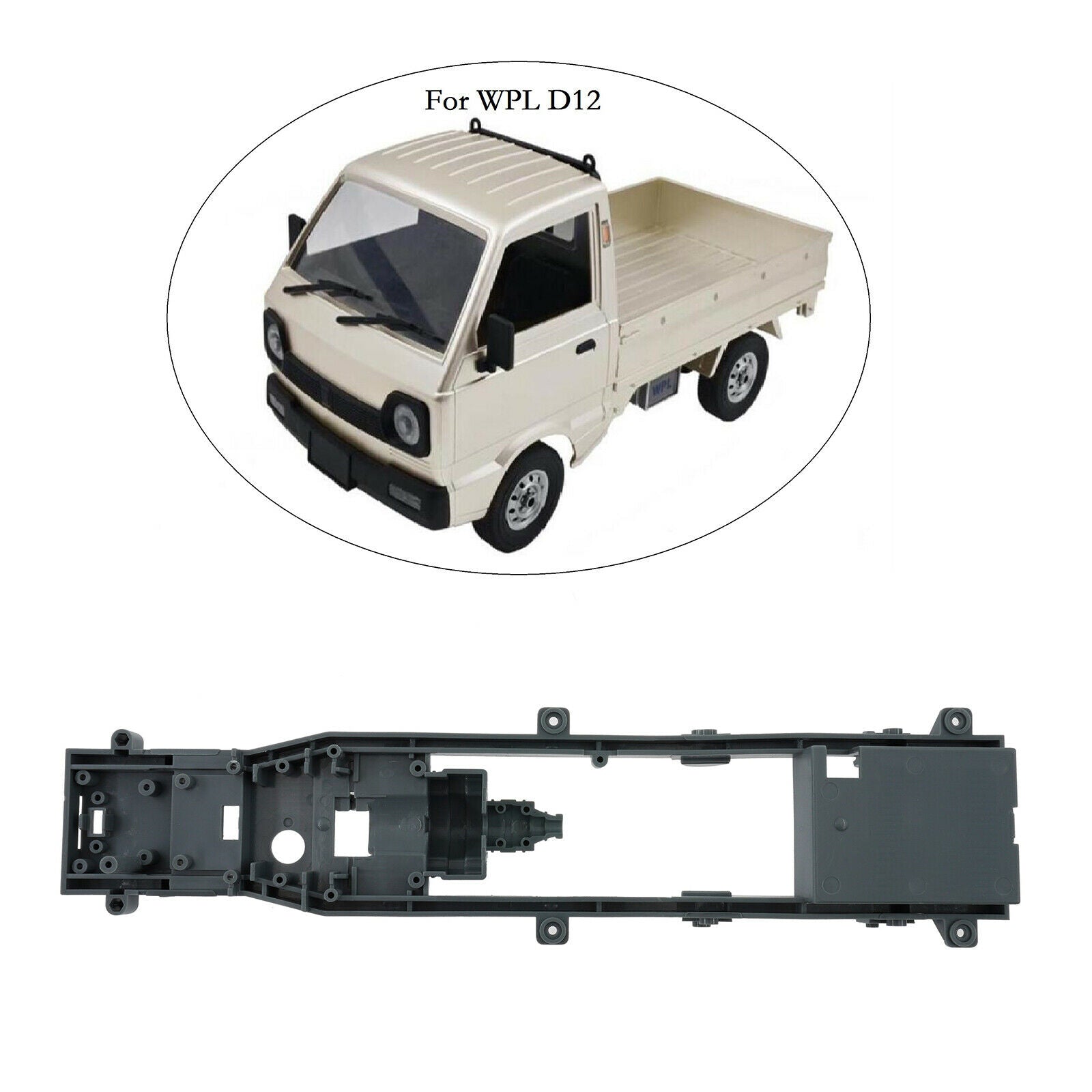 RC Car Chassis for WPL D12 1/10 4WD RC Truck  Car Replacement Parts
