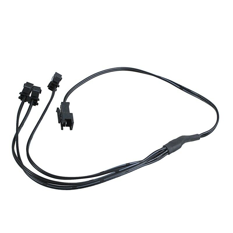 Standard 2 Pin Connector EL Wire Neon Strip Light 3 Way Splitter Cable Black ZB7