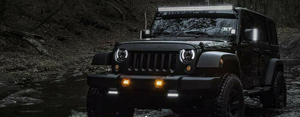 2x Smoked Lens Amber LED Turn Signal Light Lamp Fit for Jeep Wrangler JK