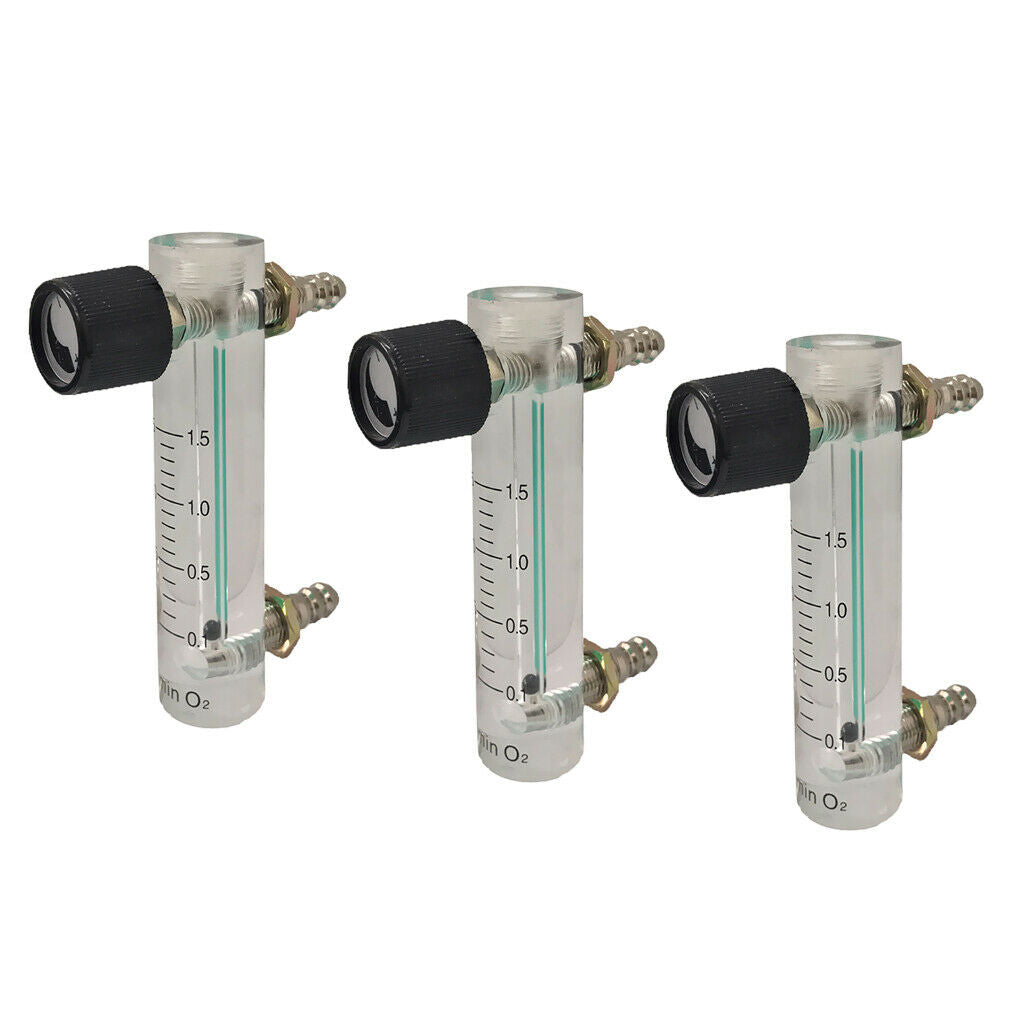 3x Oxygen Single-phase Flow Meter Flowmeter Measuring w/ Control Valve Home