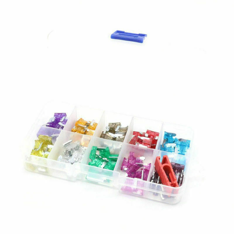100pcs Assorted Auto Car Micro Blade Fuse Set 3/5/7.5/10/15/20/25/30/35/40A