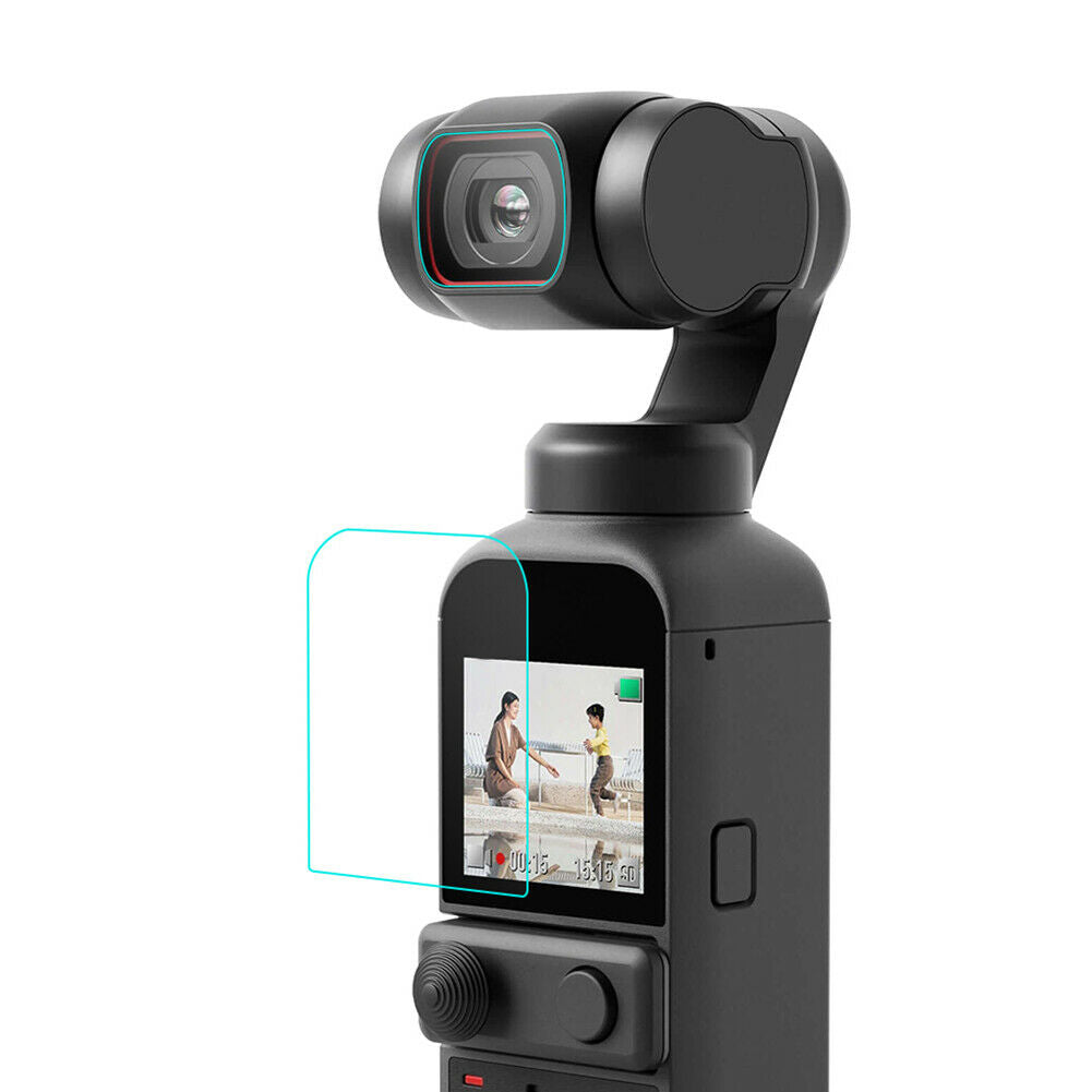 2 Sets Tempered Glass Lens Screen Protector for DJI Pocket 2 Gimbal Camera