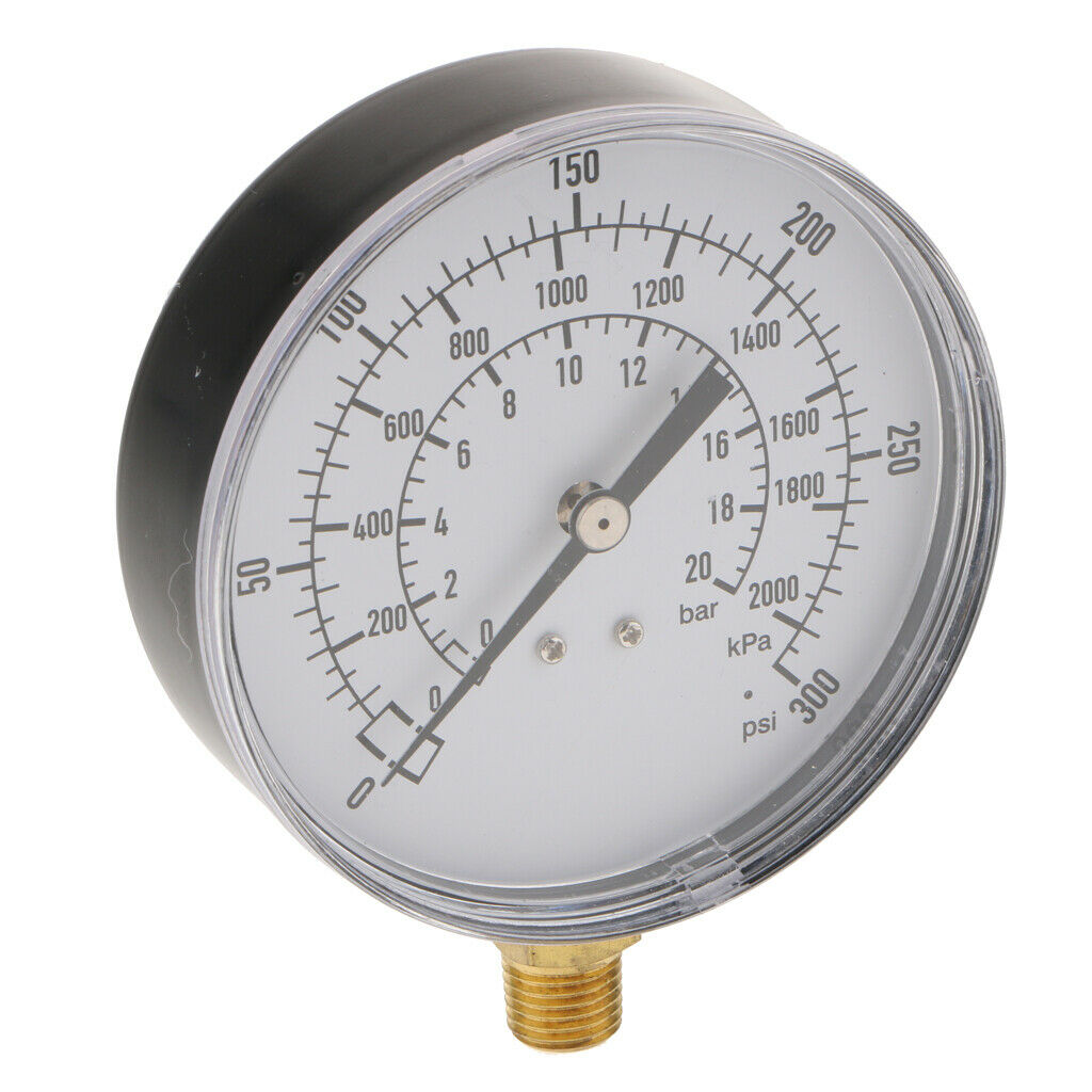 1/4in Digital Pressure Gauge Meter Tester Manometer Gas Water Oil Pressure Full
