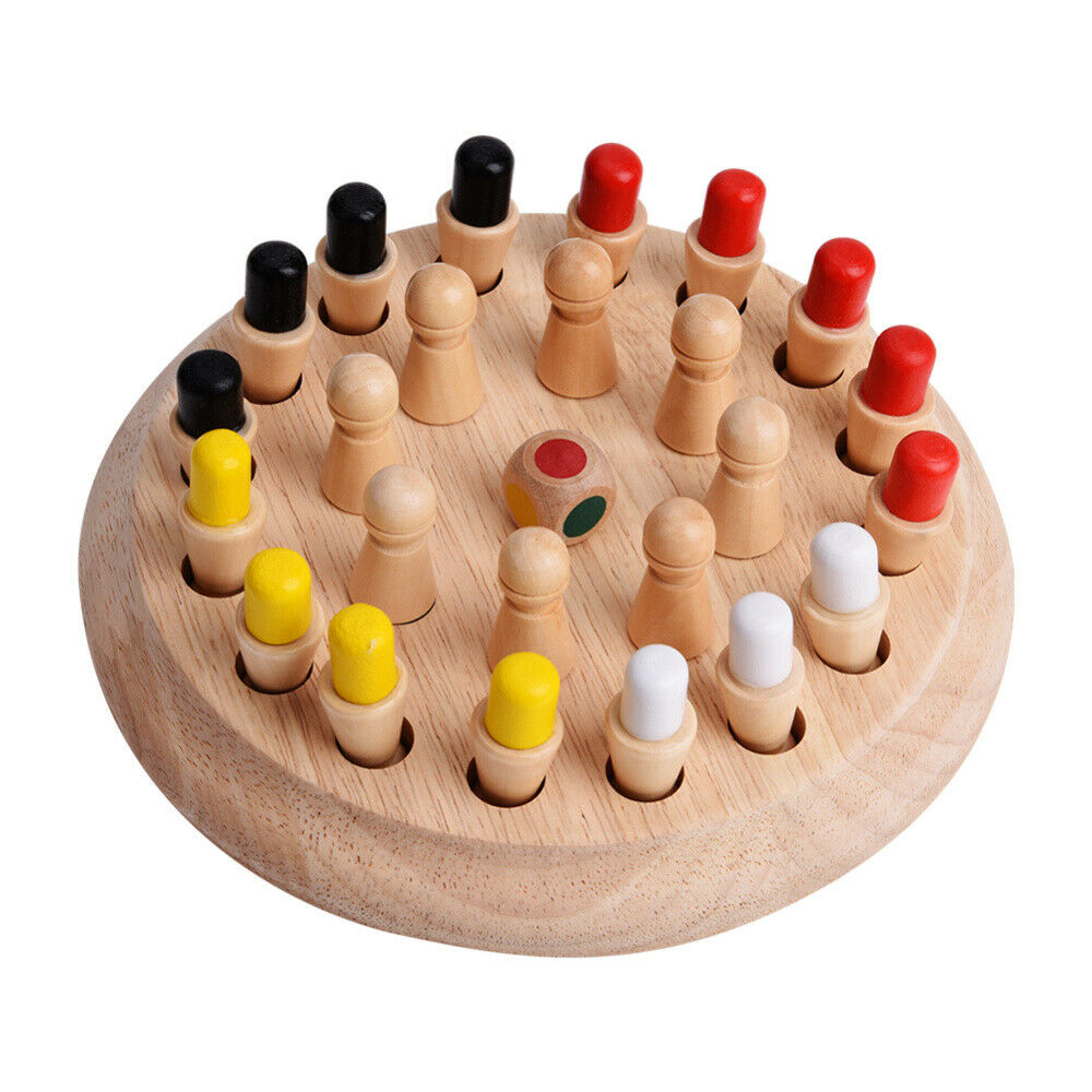 Kids Wooden Memory Match Stick Chess Game Educational Toys Brain Training