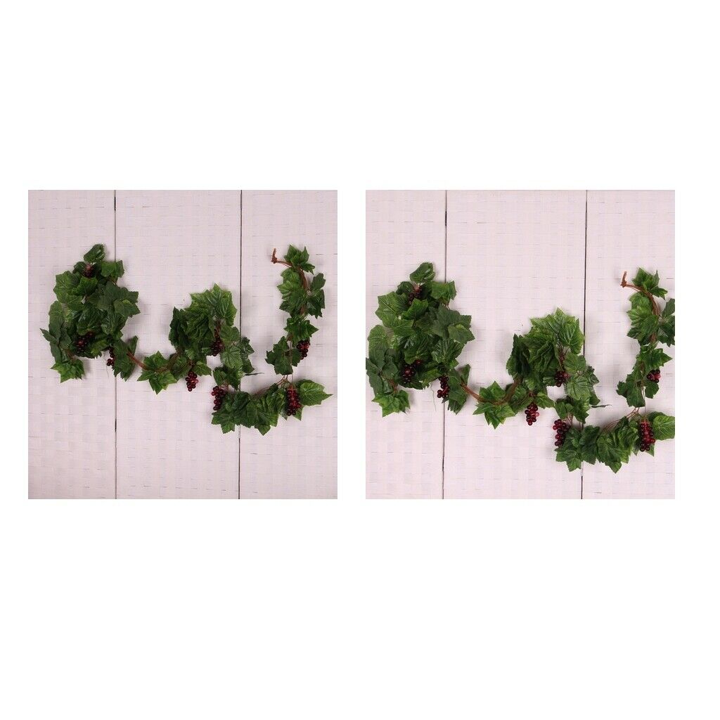 1Pcs Artificial Grape Vine Grape Rattan Hanging Art for Home Office Wedding