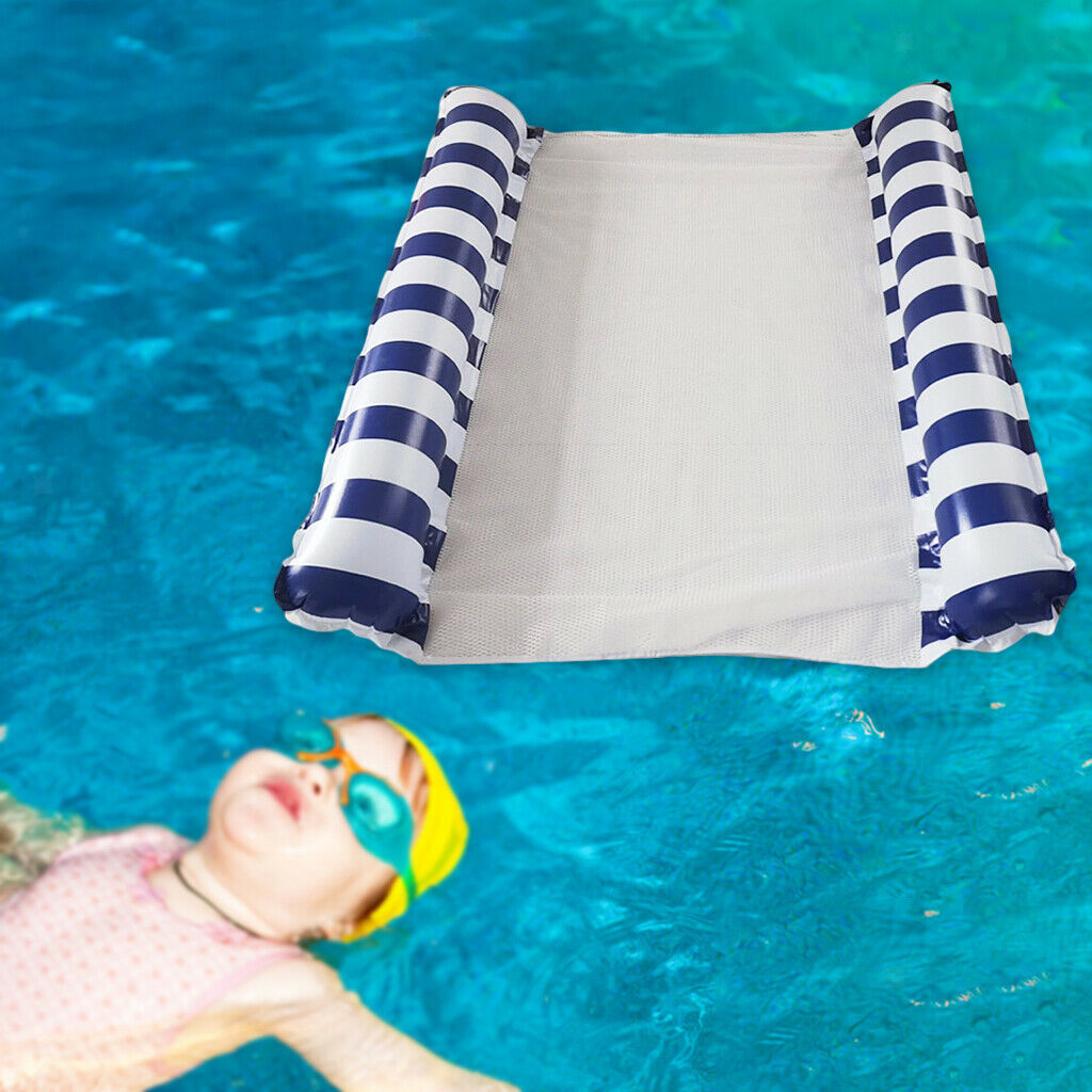 4-in-1 Inflatable Water Hammock Folding 1-2 Person Float Rafts Water Sports