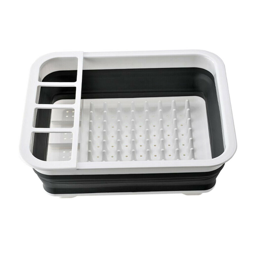 Collapsible Dish Drainer Dish Drying Rack Portable Dinnerware Organizer