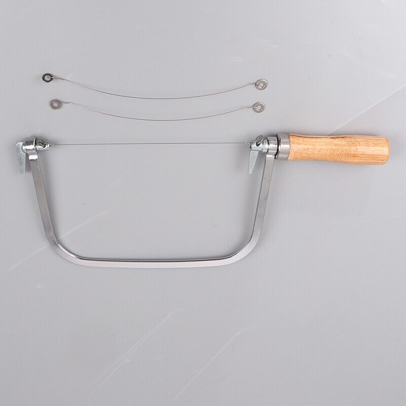 Wooden Stainless Steel String Cutter Saw With 2 Strings For Diy Soap Candle BDA