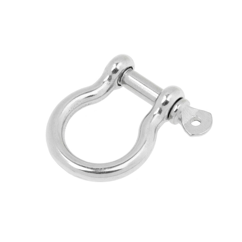 4pcs 6mm&5mm Dee Shackle U loop D Shackle Pin Bow Chain Link Fastener