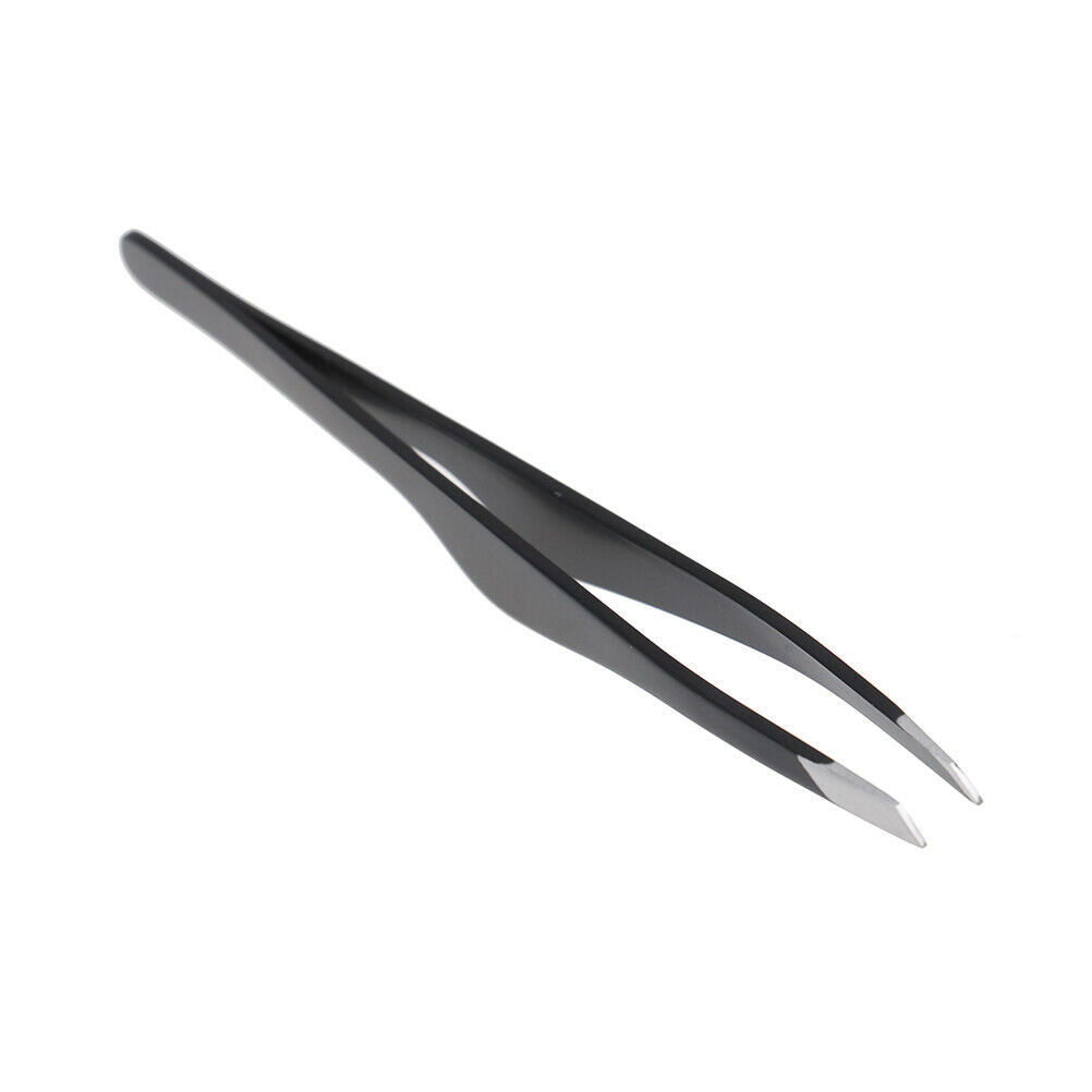 Eyelash Tweezers Steel Slant Eyebrow Tweezer Plucking Grafting False Eyel.l8
