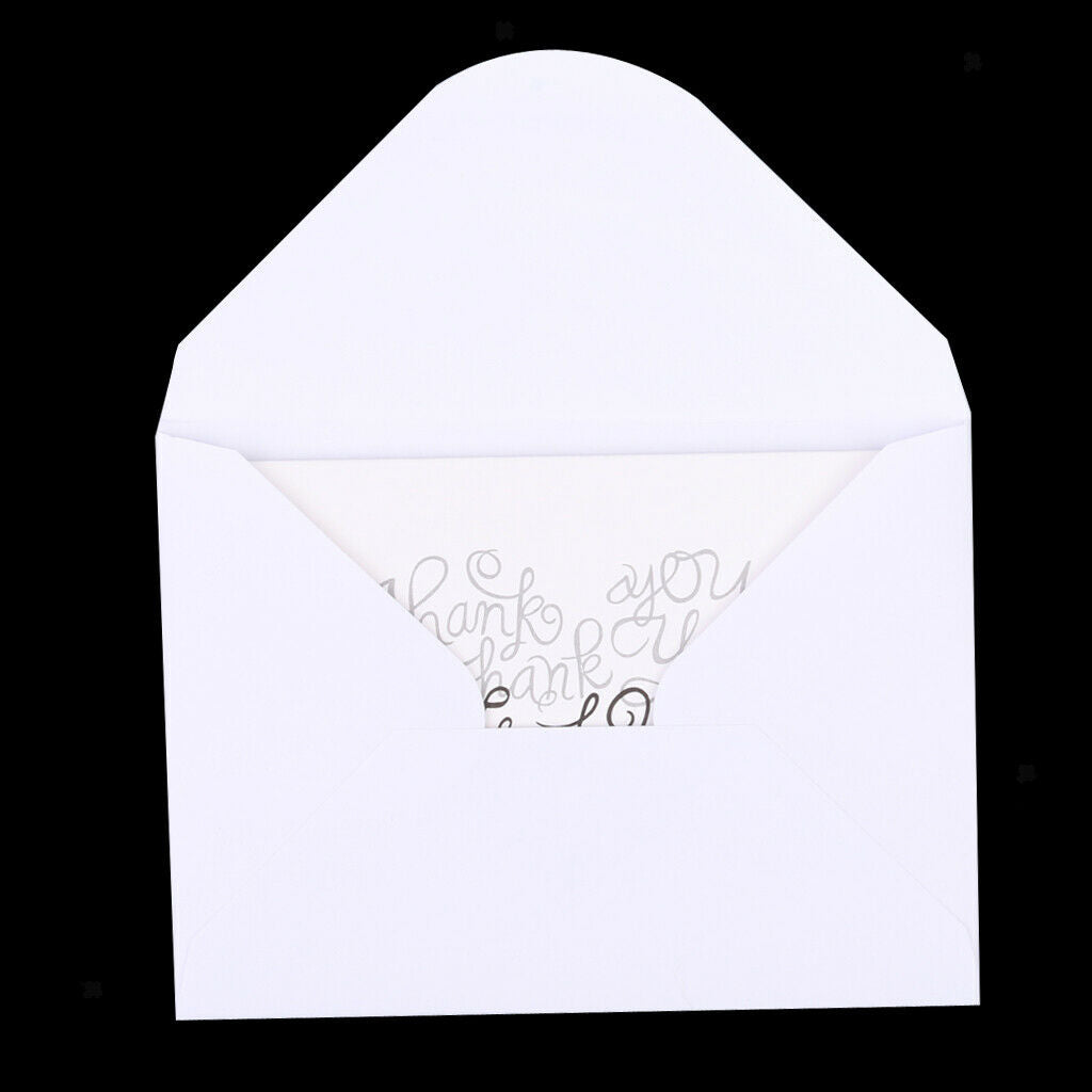 Package Of 50 White Paper Recycled Wedding Banquets Thank You, Heart Cards With