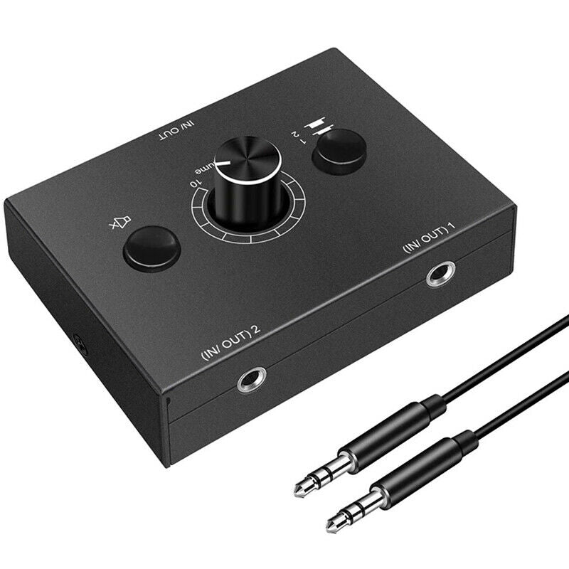 3.5mm Audio Switcher, 2 Input 1 Output/1 Input 2 Output Audio Splitter Swit M4W5