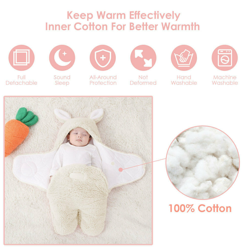Baby Swaddle Blanket Velveteen Swaddle Wrap Blanket Quilt for Newborn Babies