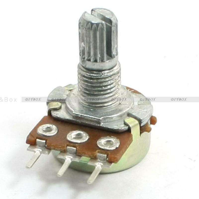 5PCS 50K OHM 3 Terminal Linear Taper Rotary Potentiometer 50KB B50K Pot