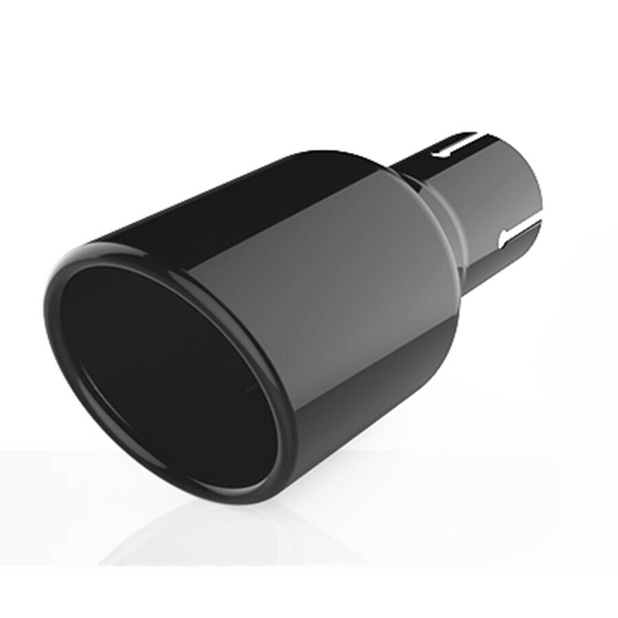 Car Muffler Tip Exhaust Pipe Stainless Steel Baking Paint Black Fit 2.3 - 2.5''