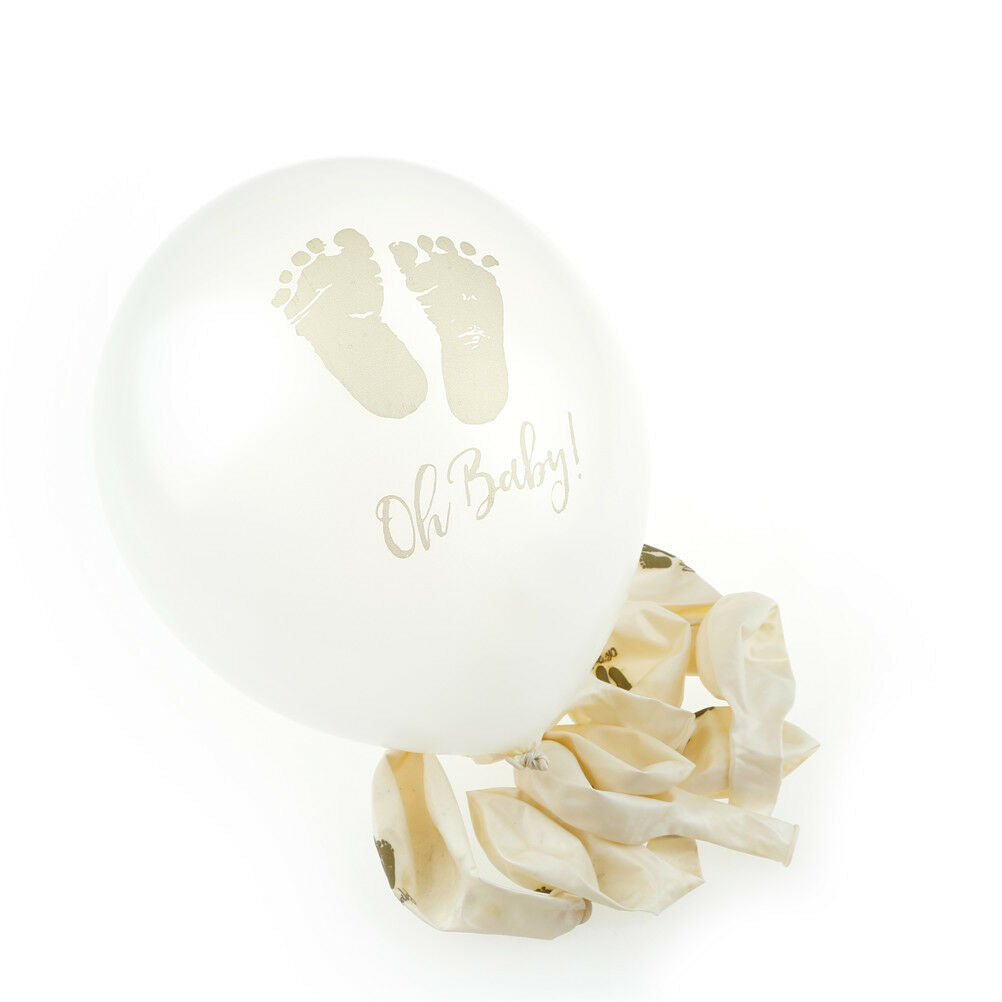 10X Footprint Latex Balloons Baby Shower Decor oh baby balloon birthday d.l8