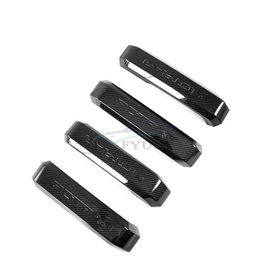 4x ABS Carbon Fiber Exterior Car Interior Door Handle Trim For Ford F150 2015-19