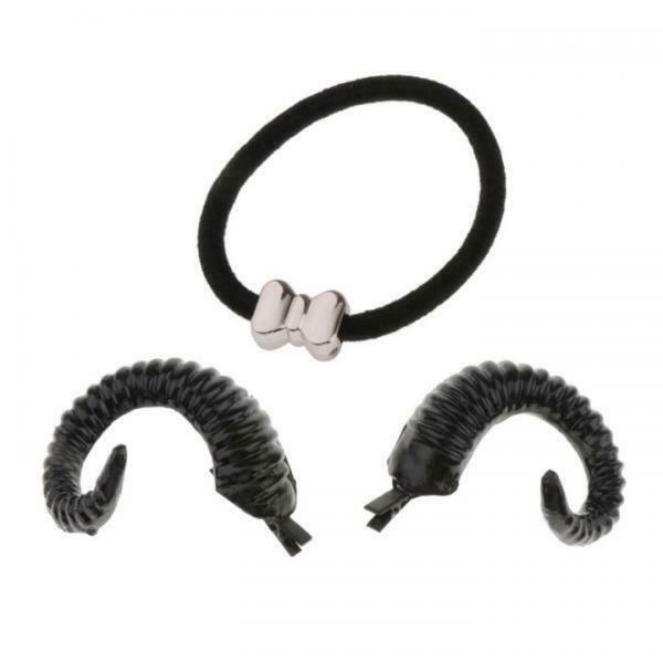 2Pair Fancy Ram Horns Hairpins Hair Clips Sheep Goat Ears Halloween Party