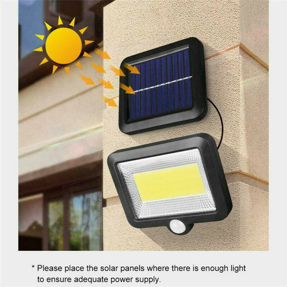 Waterproof 100 LED Solar Power COB Motion Sensor Wall Light Outdoor Garden Lamp